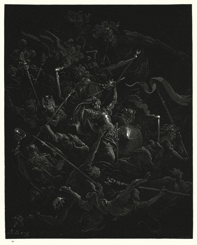 Ilustrace Gustave Dore pro Miltons Paradise Lost, kniha III, řádky 473, 474 od Gustave Dore