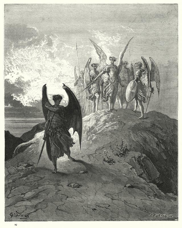 Ilustrace Gustave Dore pro Miltons Paradise Lost, kniha IV, řádky 1014, 1015 od Gustave Dore
