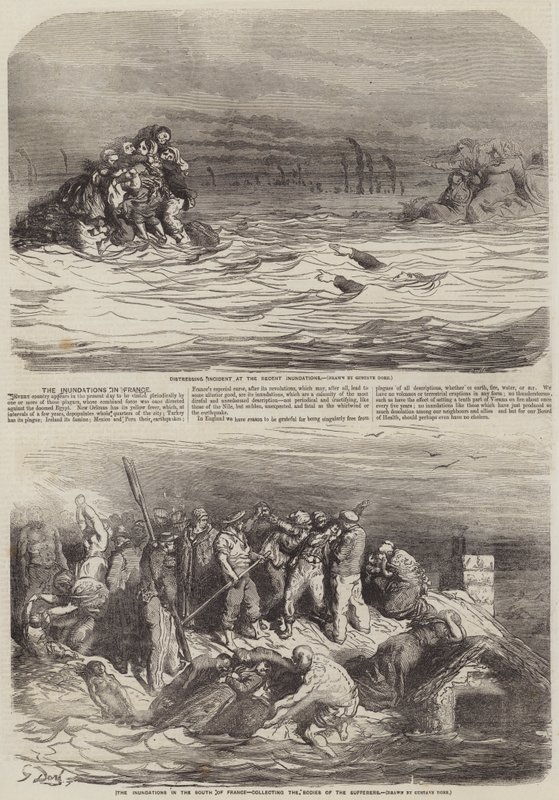 Záplavy ve Francii od Gustave Dore