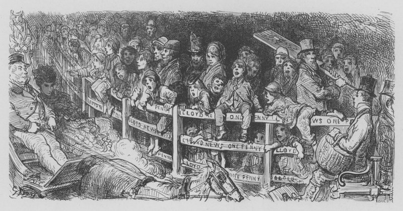 V derby, The Crowd od Gustave after Dore