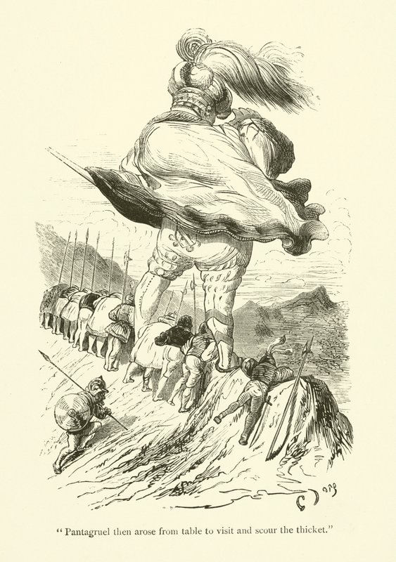Ilustrace k dílům Rabelaise od Gustave after Dore