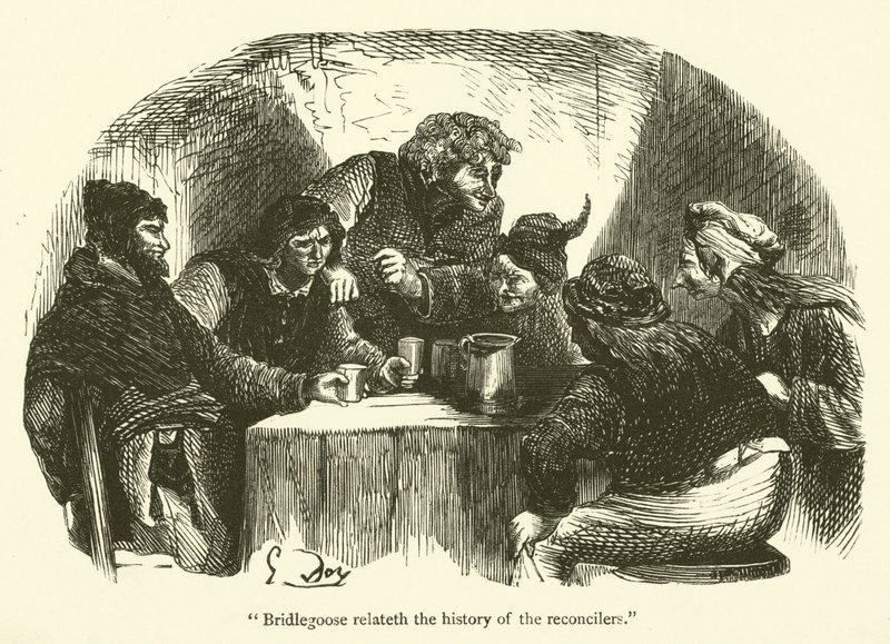 Ilustrace k dílům Rabelaise od Gustave after Dore