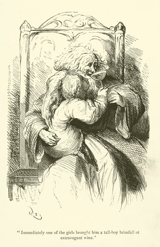 Ilustrace k dílům Rabelaise od Gustave after Dore