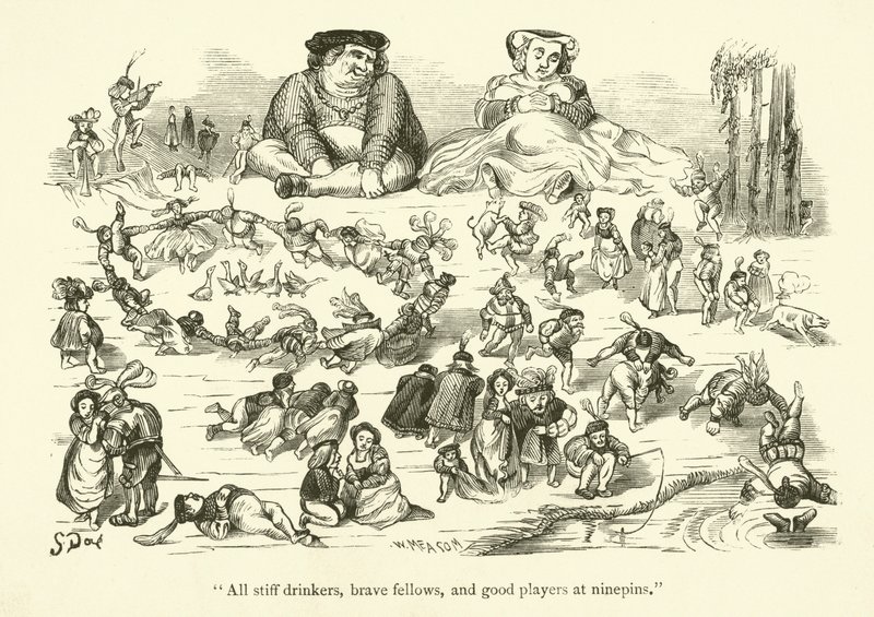 Ilustrace k dílům Rabelaise od Gustave after Dore