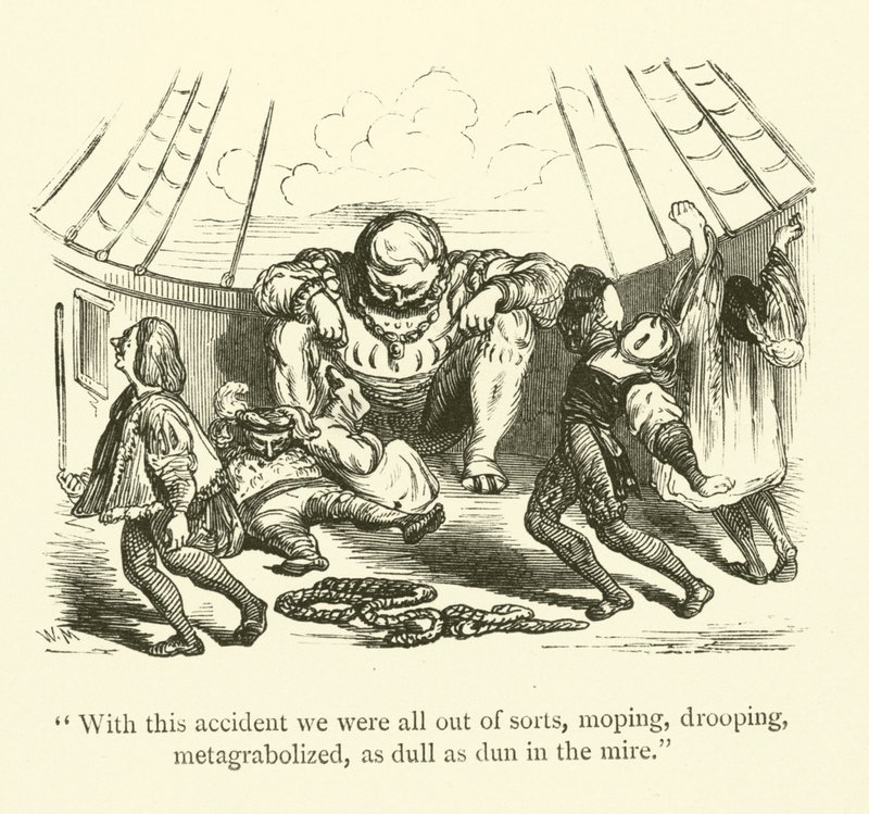 Ilustrace k dílům Rabelaise od Gustave after Dore