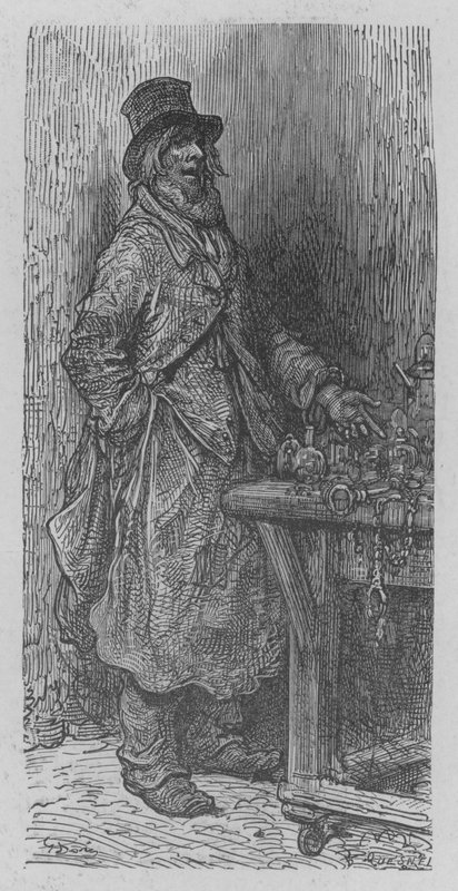 Obchodník se zámky od Gustave after Dore