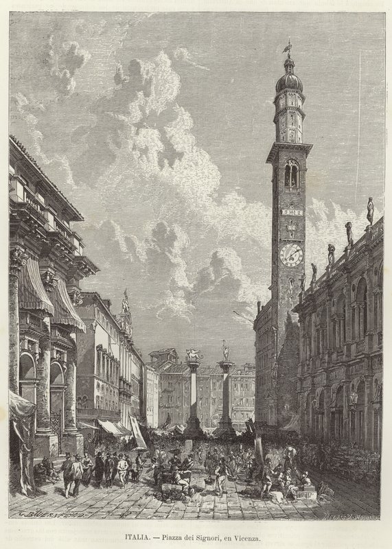 Piazza dei Signori ve Vicenze od Gustave Bauernfeind