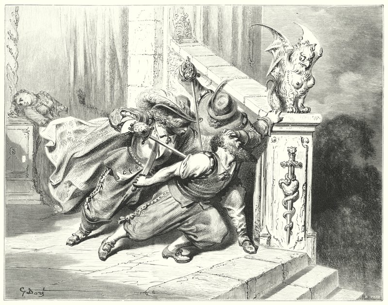 Modré vousy; Modré vousy (rytina) od Gustave Dore