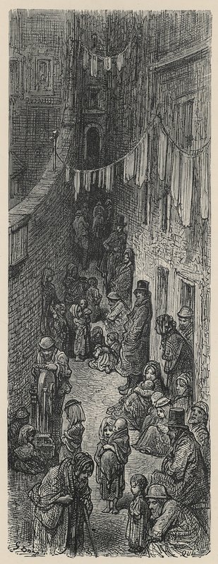 Orange Court, Drury Lane od Gustave Dore