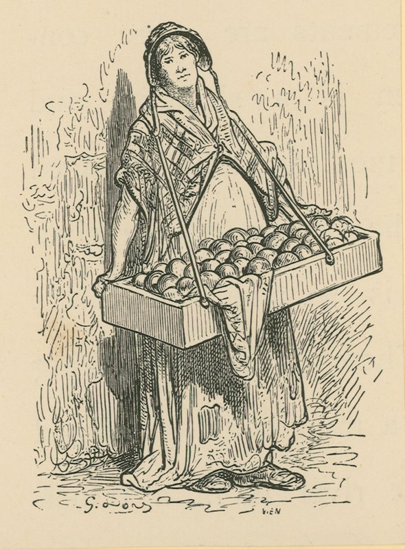 Prodavač ovoce od Gustave Dore