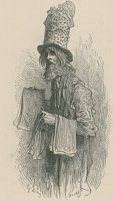Prodejce novin od Gustave Dore