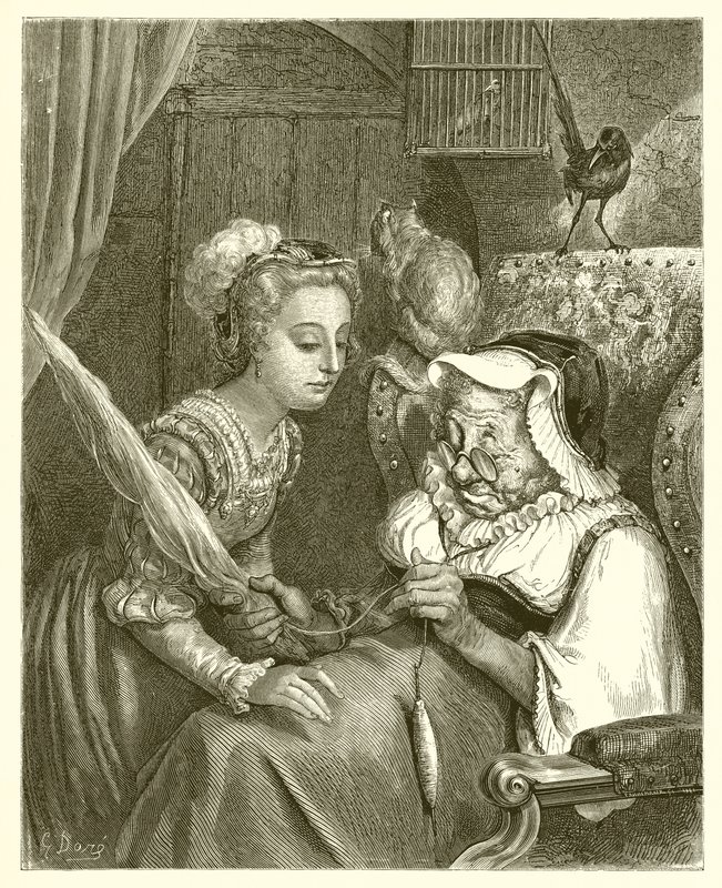 Princezna a víla Spite od Gustave Dore