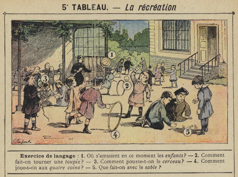 La rekreace (barevné lito) od Gustave Fraipont