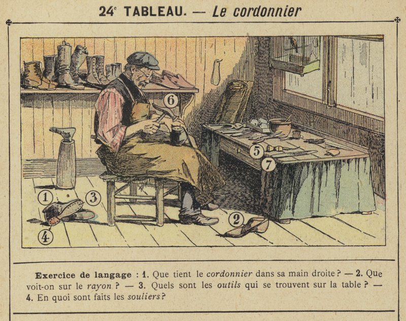 The Shoemaker (barva lito) od Gustave Fraipont