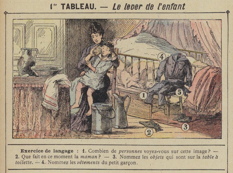 Vstávání dítěte (barva litho) od Gustave Fraipont