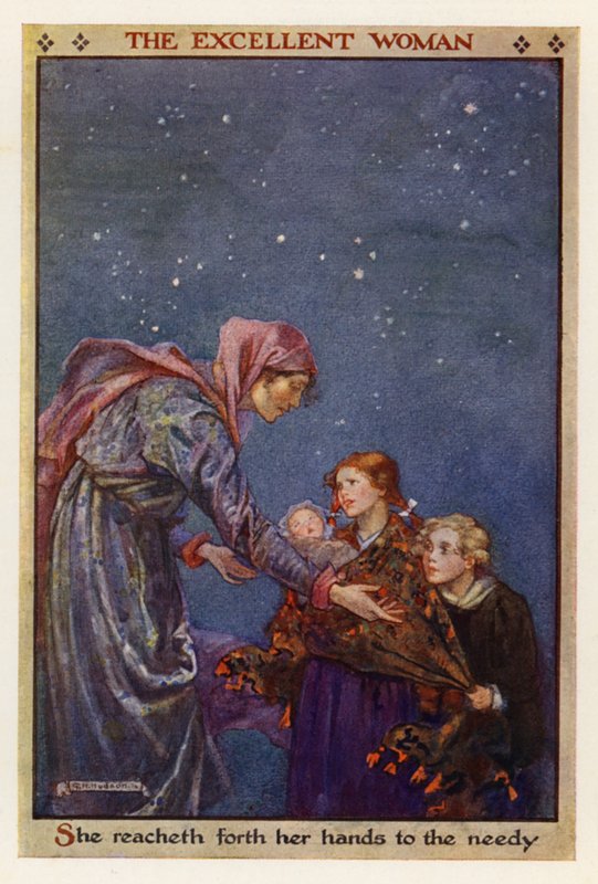 Vynikající žena (barevná litografie) od Gwynedd M. Hudson