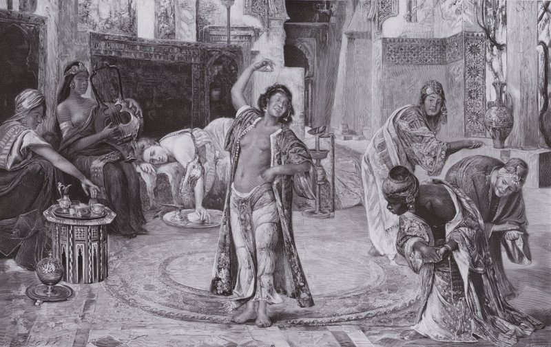 Zábava v harému (litho) od Gyula Tornai