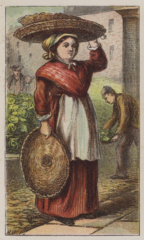 Košík žena (barva lito) od H.W. (after) Petherick