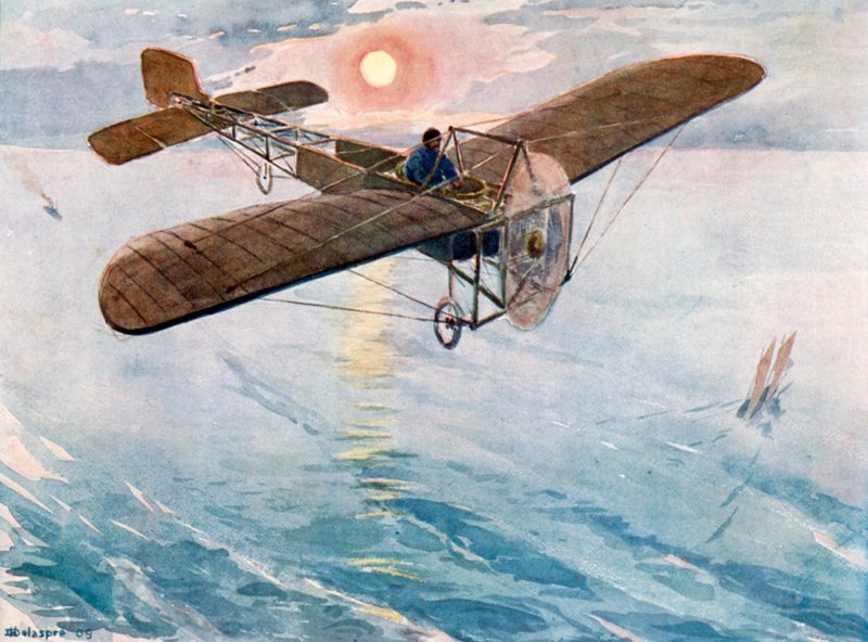Bleriot překročení kanálu La Manche, 25. července 1909 od H. Delaspre