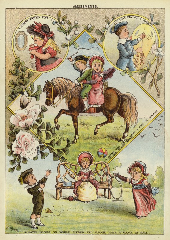 Dětské atrakce (chromolitho) od H. Hurst