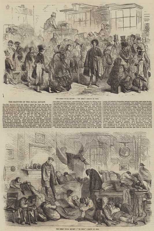 The Martyrs of the Naval Review od Hablot Knight Browne