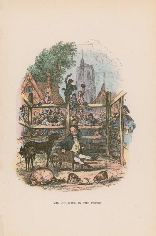Ilustrace pro Pickwick Papers od Hablot Knight Browne