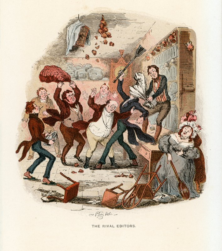 Ilustrace pro Pickwick Papers od Hablot Knight Browne