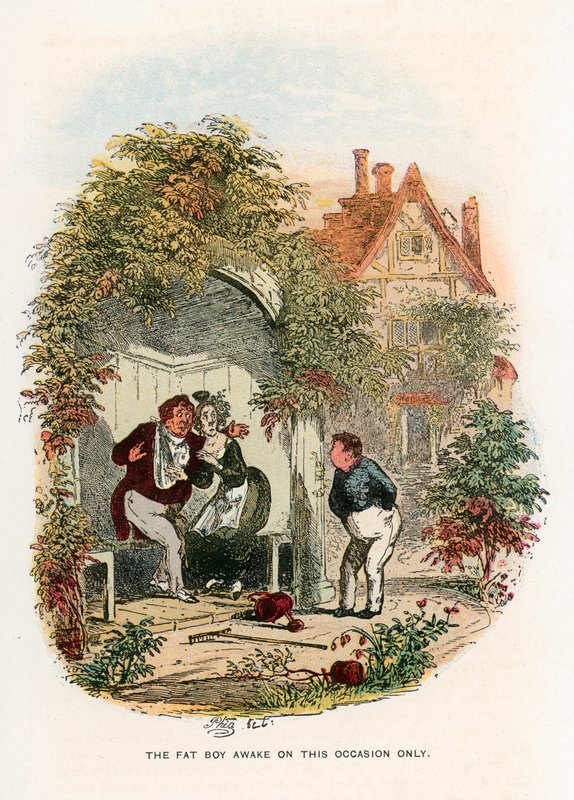 Ilustrace pro Pickwick Papers od Hablot Knight Browne