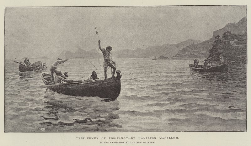Rybář z Positano, na výstavě v Nové galerii od Hamilton Macallum