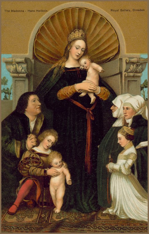 Darmstadtská madona (chromolit) od Hans (after) Holbein the Younger