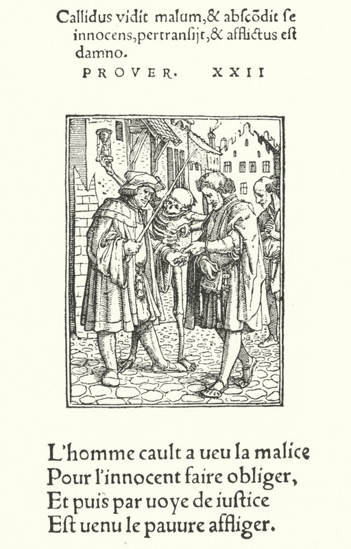 The Advocate (rytina) od Hans (after) Holbein the Younger