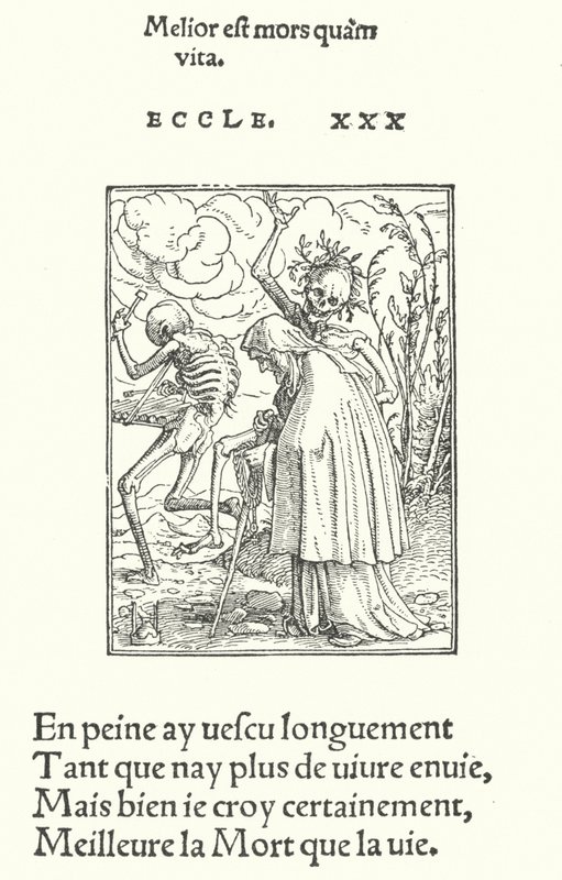 The Old Woman (rytina) od Hans (after) Holbein the Younger