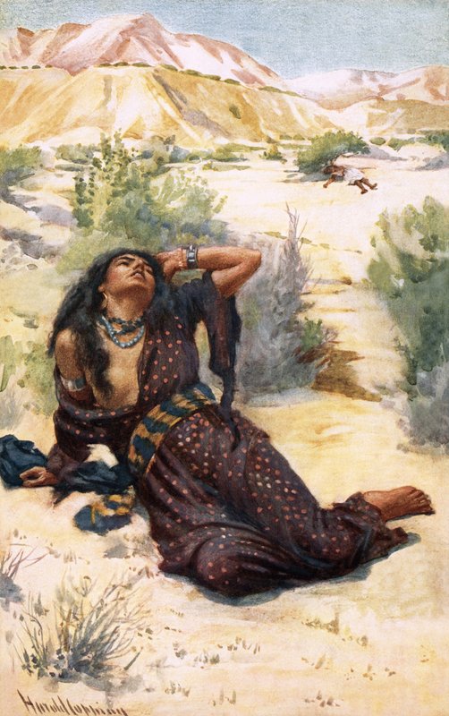 Hagar a Ismael od Harold Copping
