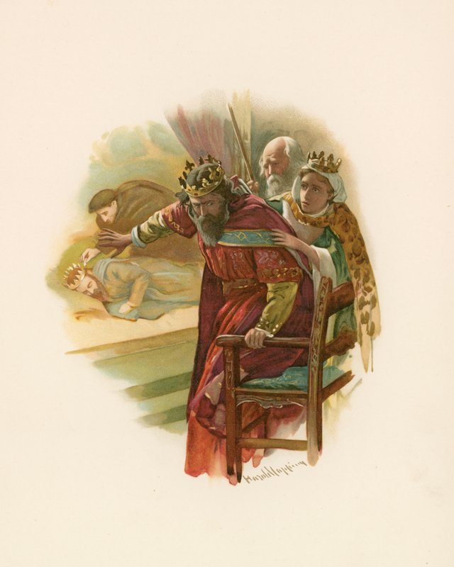 Hamlet - divadelní scéna od Harold Copping