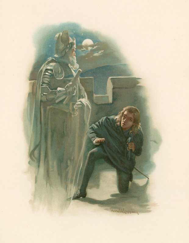 Hamlet a duch jeho otce od Harold Copping