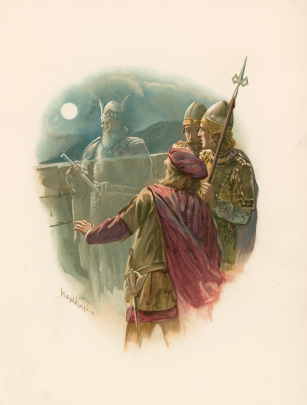 Hamlet a duch jeho otce od Harold Copping