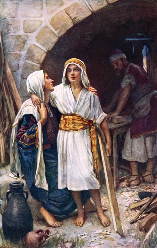 Ježíš Kristus s Marií od Harold Copping