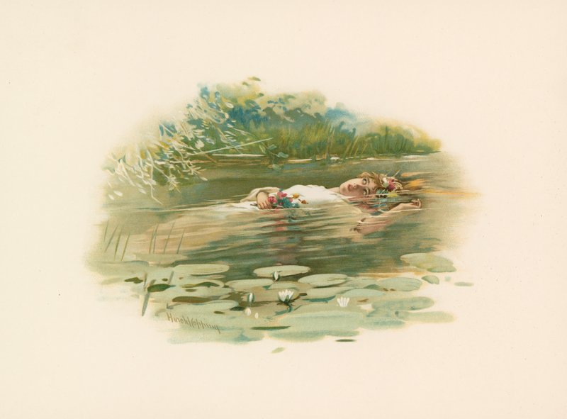 Ofélie, utopená od Harold Copping