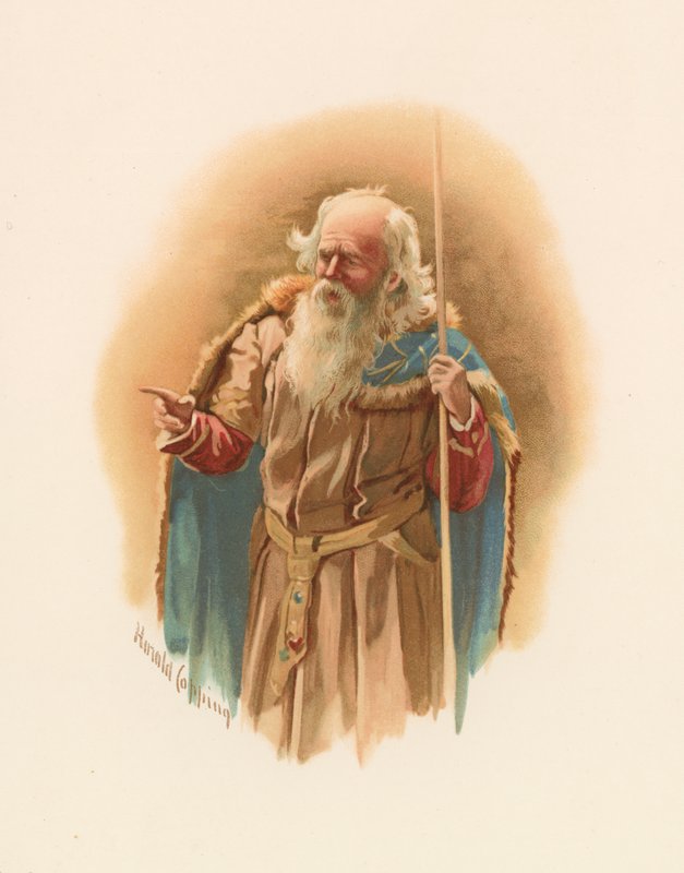 Polonius ze Shakespearova Hamleta od Harold Copping