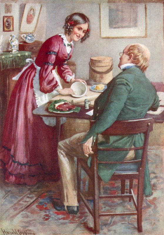 Ruth Pinch dělá pudink od Harold Copping
