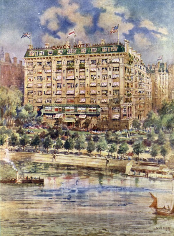 Řeka před hotelem The Savoy od Harold Oakley