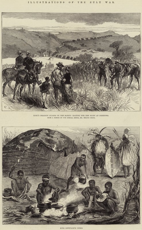 Ilustrace války Zuluů od Harry Furniss