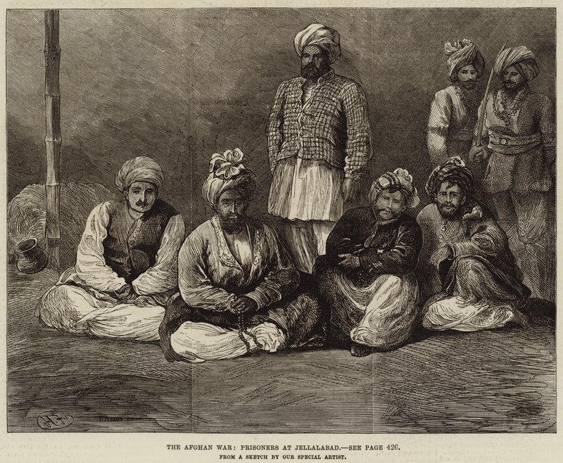 Afghánská válka, zajatci v Jellalabadu od Harry Furniss