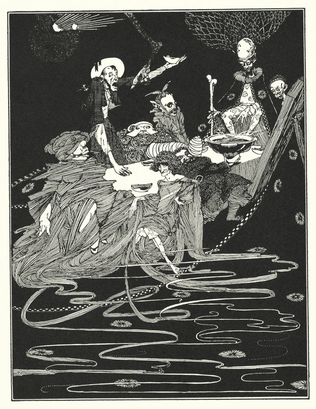 Edgar Allan Poe: Král Škůdce (litografie) od Harry Clarke