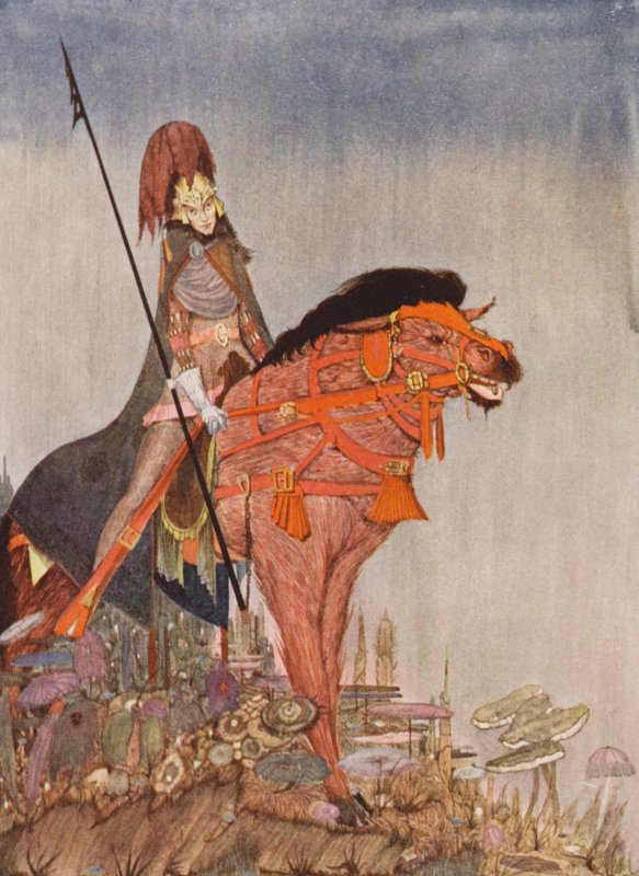 Edgar Allan Poe: Metzengerstein (barevná litografie) od Harry Clarke