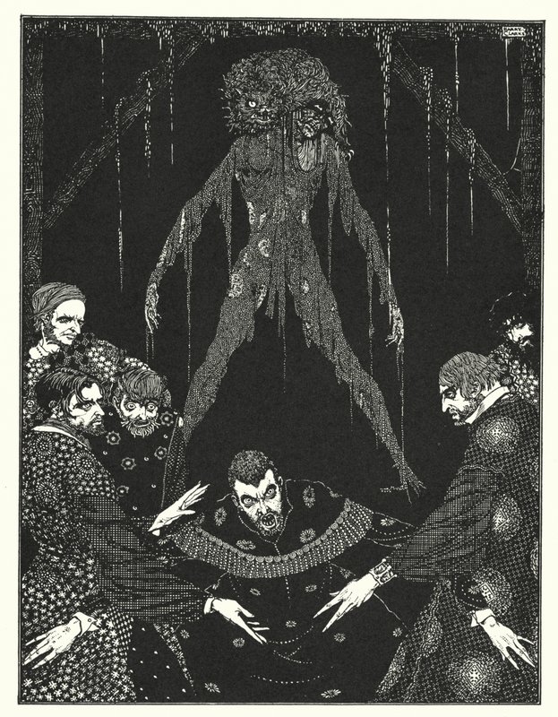 Edgar Allan Poe: Černá kočka (litografie) od Harry Clarke