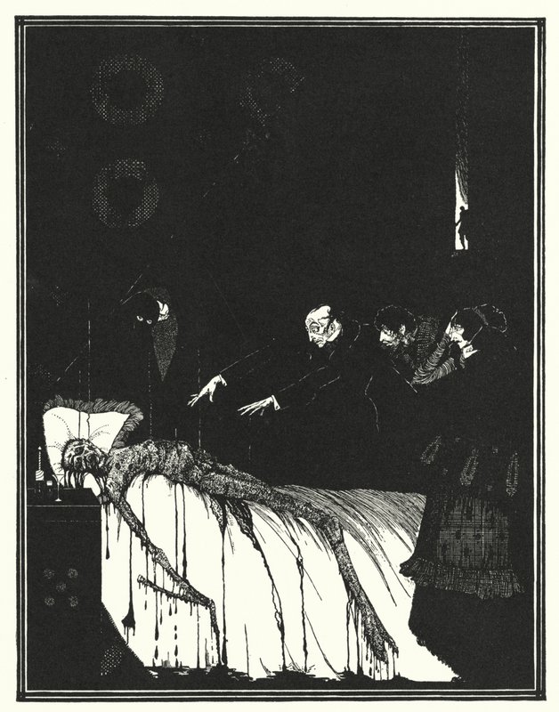 Edgar Allan Poe: Podlouhlá krabice (litografie) od Harry Clarke