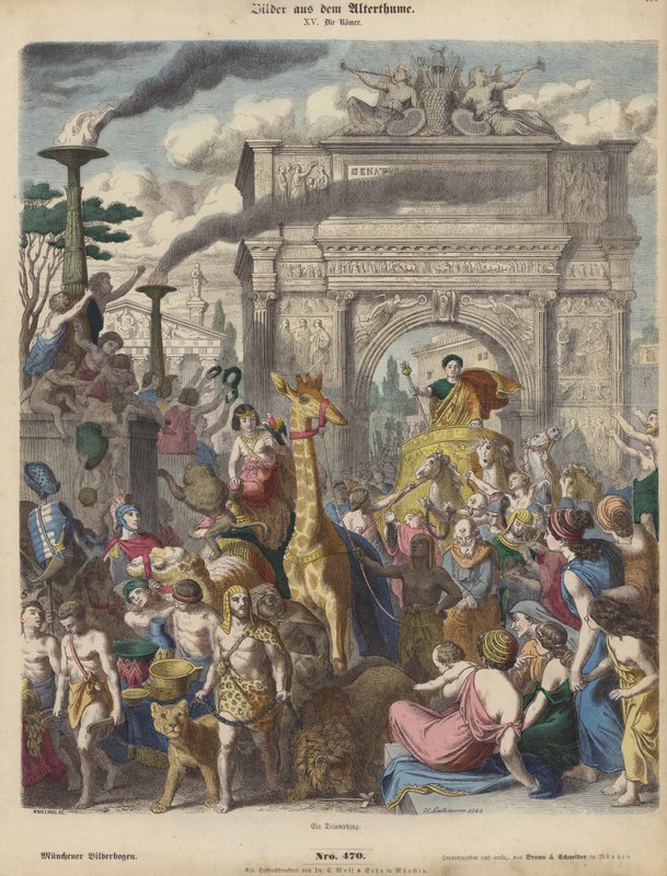 Římský triumf (barevná rytina) od Heinrich Leutemann