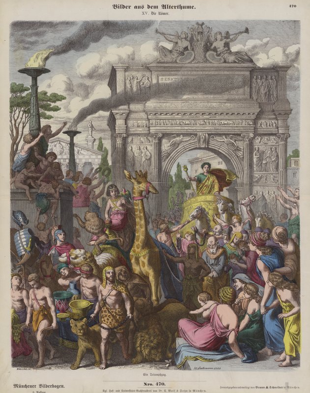 Římský triumf (barevná rytina) od Heinrich Leutemann