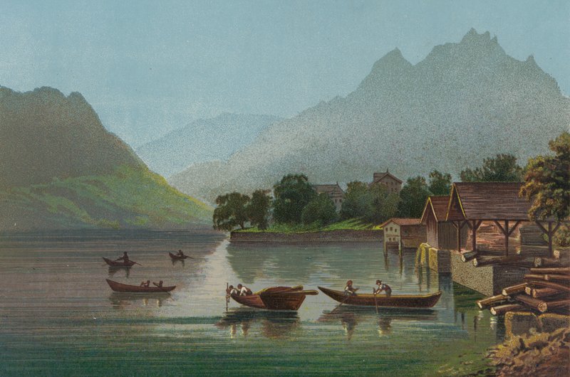 Lucernské jezero a hora Pilatus od Helga von Cramm